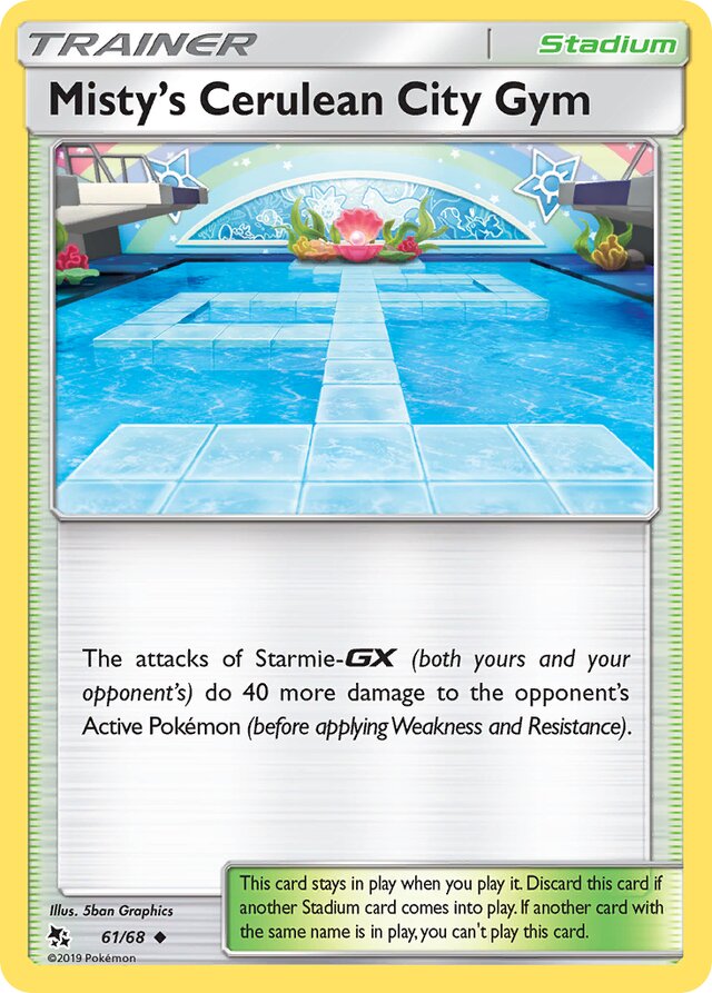 Misty's Cerulean City Gym Hidden Fates 61/68 Uncommon