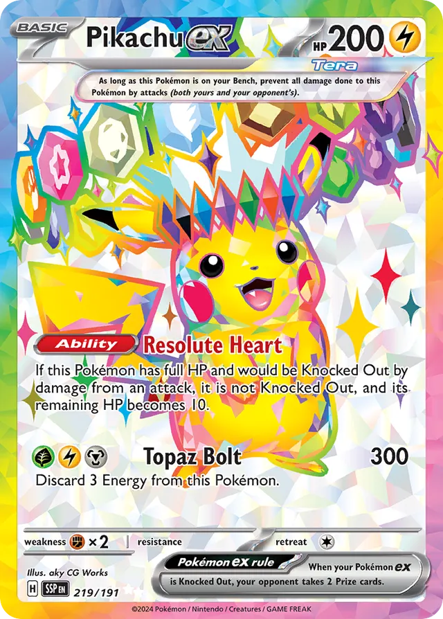 Pikachuex Surging Sparks 219/191 Ultra Rare