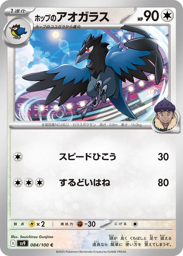 Hop's Corvisquireホップのアオガラス 9 Battle Partnersバトルパートナーズ 084/100 C