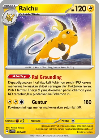 Raichu (Miraidon ex Tactics Deck 002/021)