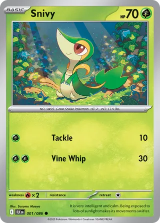 Snivy (Black Bolt 001/086)