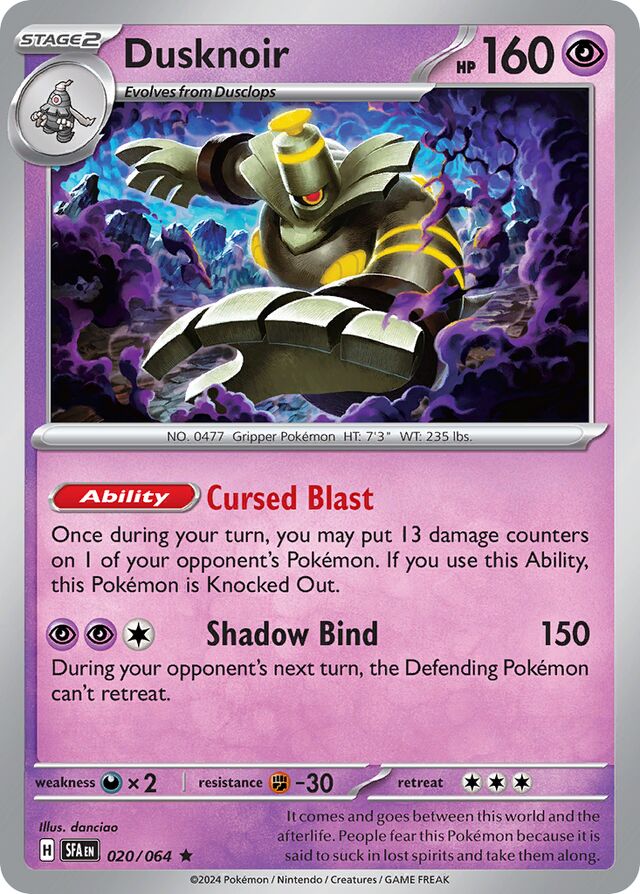 Dusknoir Shrouded Fable 020/064 Rare