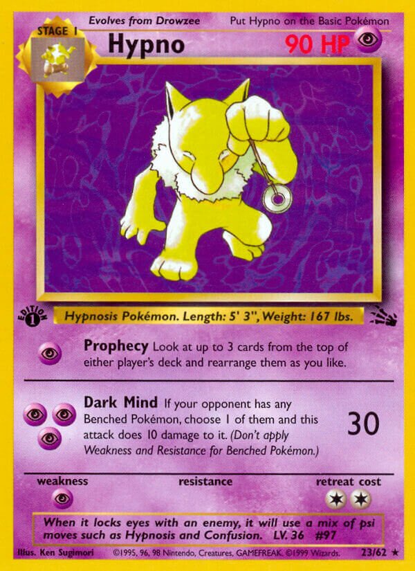 Hypno Fossil 23/62 Rare