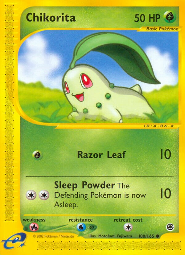 100/165 Chikorita EX Common