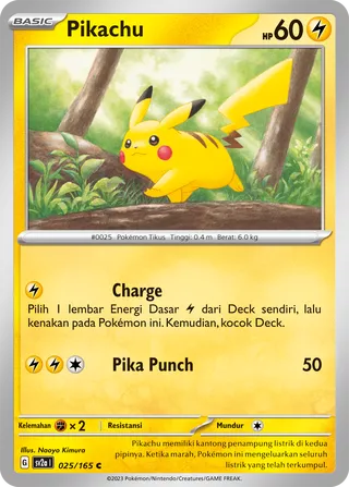 Pikachu (Pokémon Card 151 025/165)