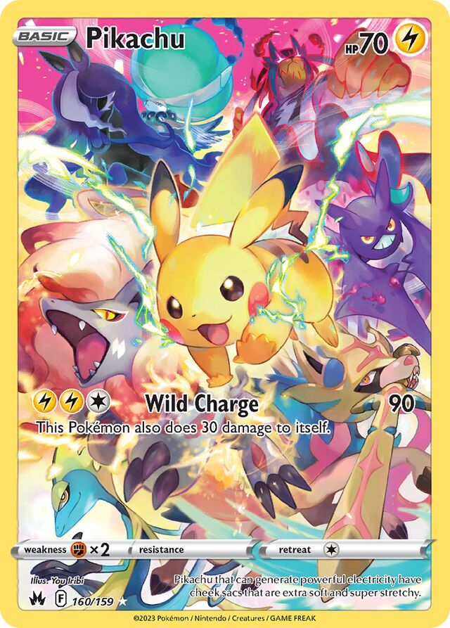Pikachu Crown Zenith 160/159 Rare Secret