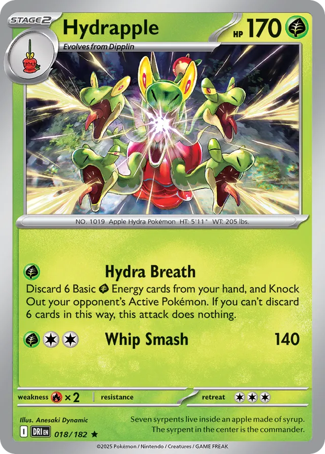 Hydrapple Destined Rivals 018/182 Rare