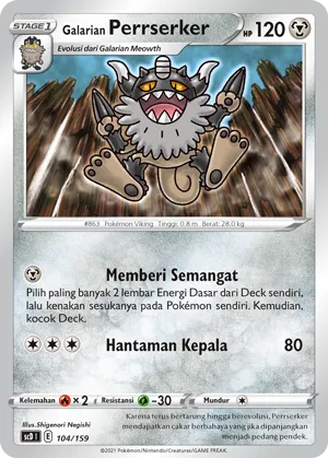 Galarian Perrserker (Strength V Starter Deck 104/159)