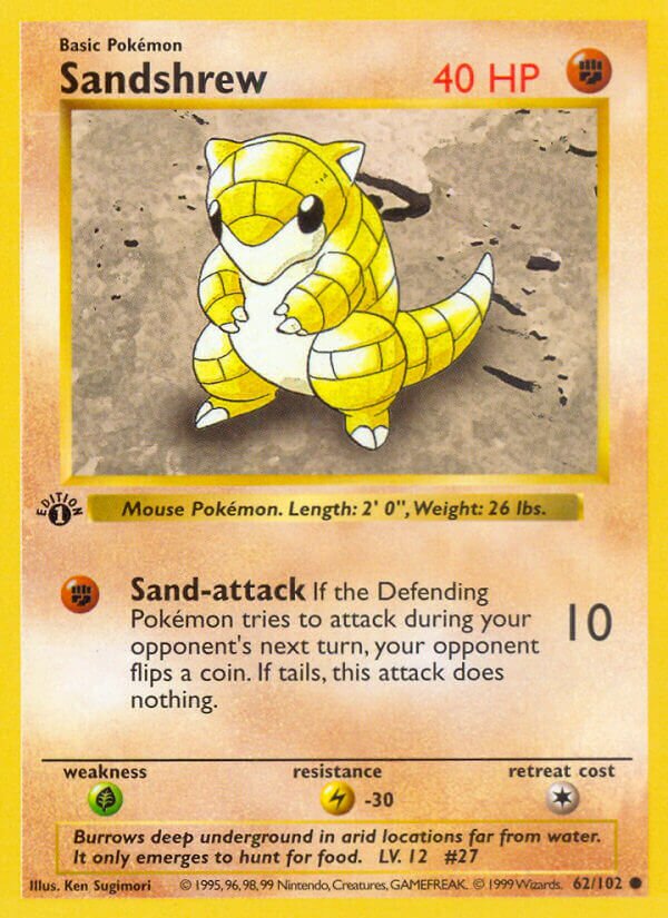 Sandshrew Base 62/102 Common