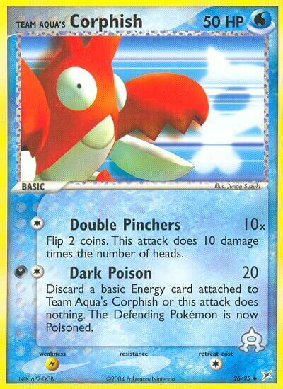 26/95 Team Aqua's Corphish MA Uncommon