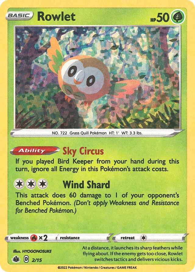 Rowlet McDonald's Collection 2022 2/15 —