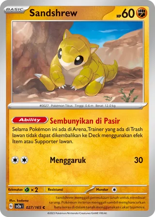 Sandshrew (Pokémon Card 151 027/165)