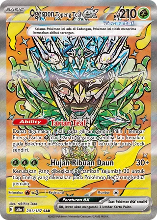 Teal Mask Ogerpon ex (Terastal Festival ex 201/187)