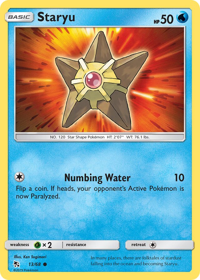 Staryu Hidden Fates 13/68 Common