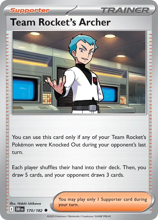 Team Rocket's Archer Destined Rivals 170/182 Uncommon