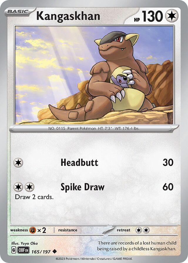 Kangaskhan Obsidian Flames 165/197 Uncommon