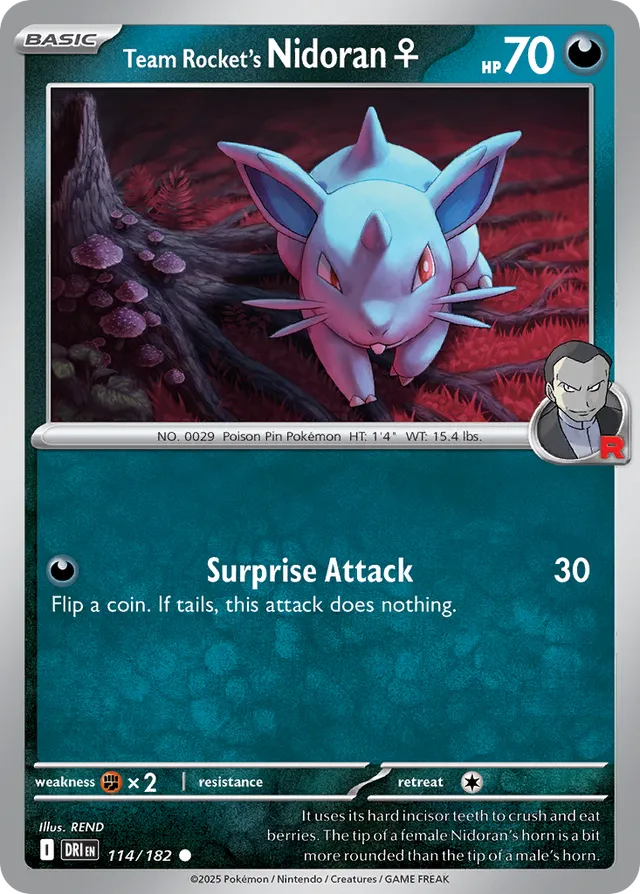 Team Rocket's Nidoran♀ Destined Rivals 114/182 Common