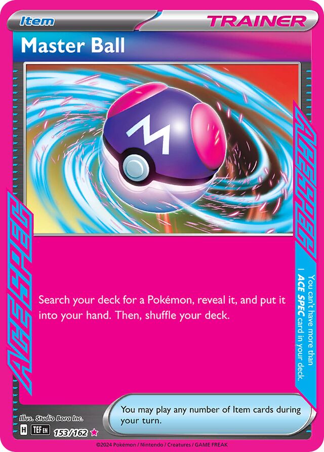 153/162 Master Ball TEF ACE SPEC Rare