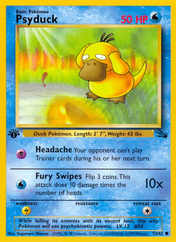 Psyduck Fossil 53/62 Common