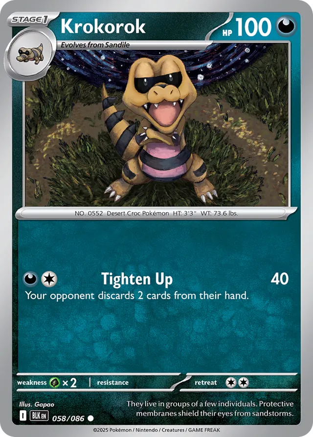 Krokorok Black Bolt 058/086 Common