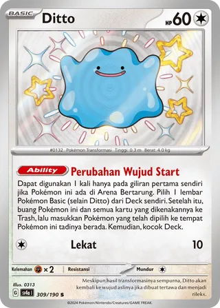 Ditto (Shiny Treasure ex 309/190)