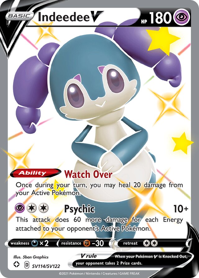 IndeedeeV Shining Fates SV114/SV122 Rare Shiny GX
