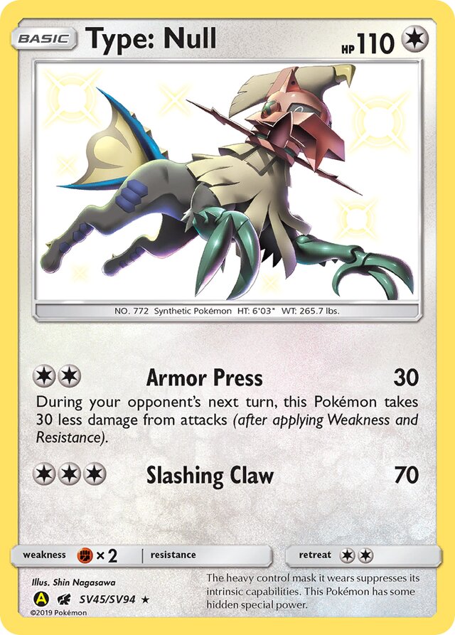 Type: Null Hidden Fates SV45/SV94 Rare Shiny