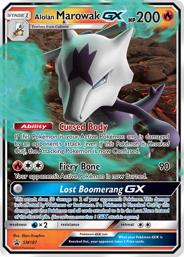 SM187 Alolan MarowakGX SMP PROMO