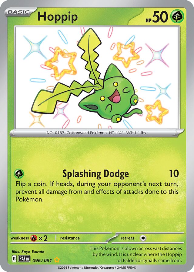 Hoppip Paldean Fates 096/091 Shiny Rare