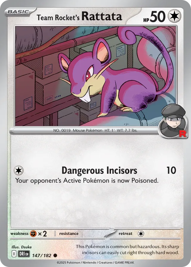 Team Rocket's Rattata Destined Rivals 147/182 Common