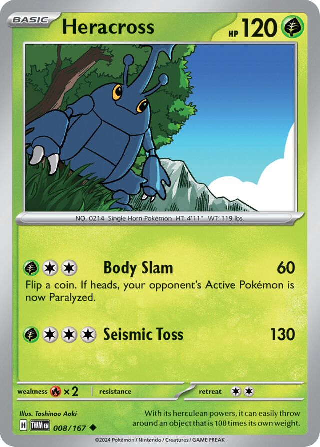 008/167 Heracross TWM Uncommon