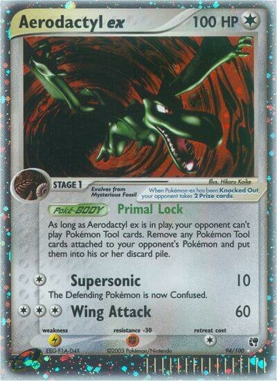 94/100 Aerodactyl ex SS Rare Holo ex