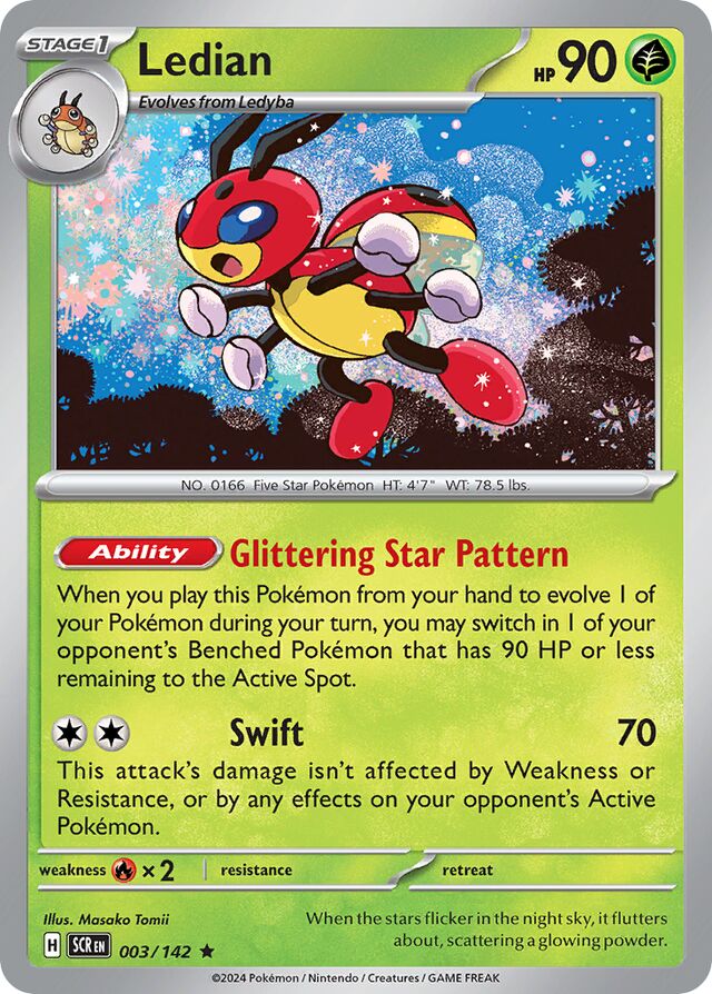 003/142 Ledian SCR Rare