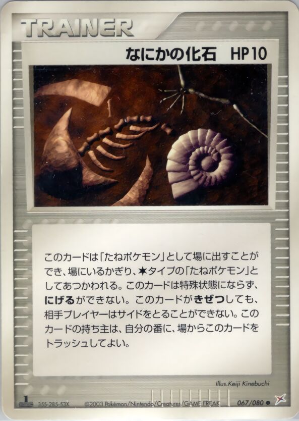 Mysterious Fossilなにかの化石 3 EX Team Magma vs Team Aqua強化拡張パックex1マグマVSアクア ふたつの野望 067/080 Common