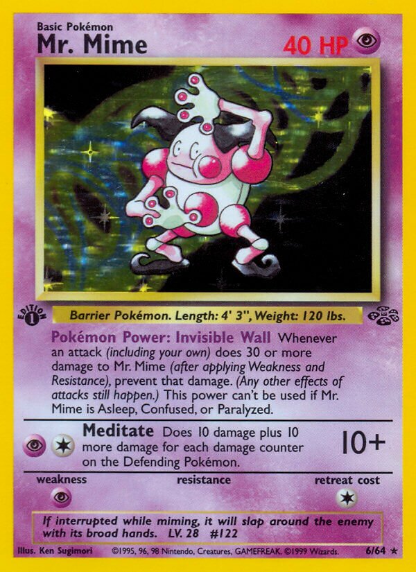 Mr. Mime Jungle 6/64 Rare Holo