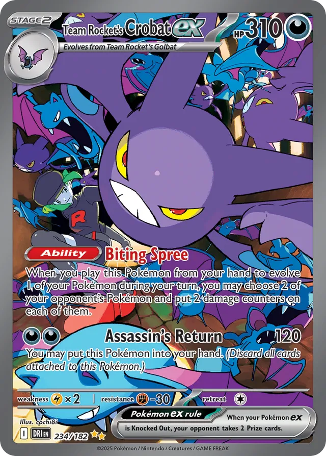 Team Rocket's Crobatex Destined Rivals 234/182 Special Illustration Rare