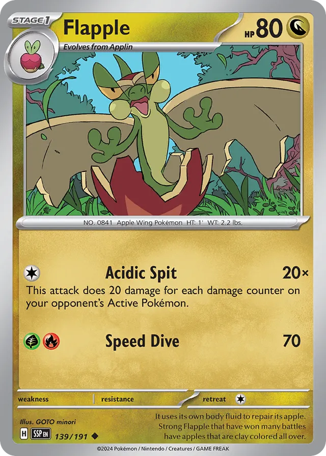 Flapple Surging Sparks 139/191 Uncommon