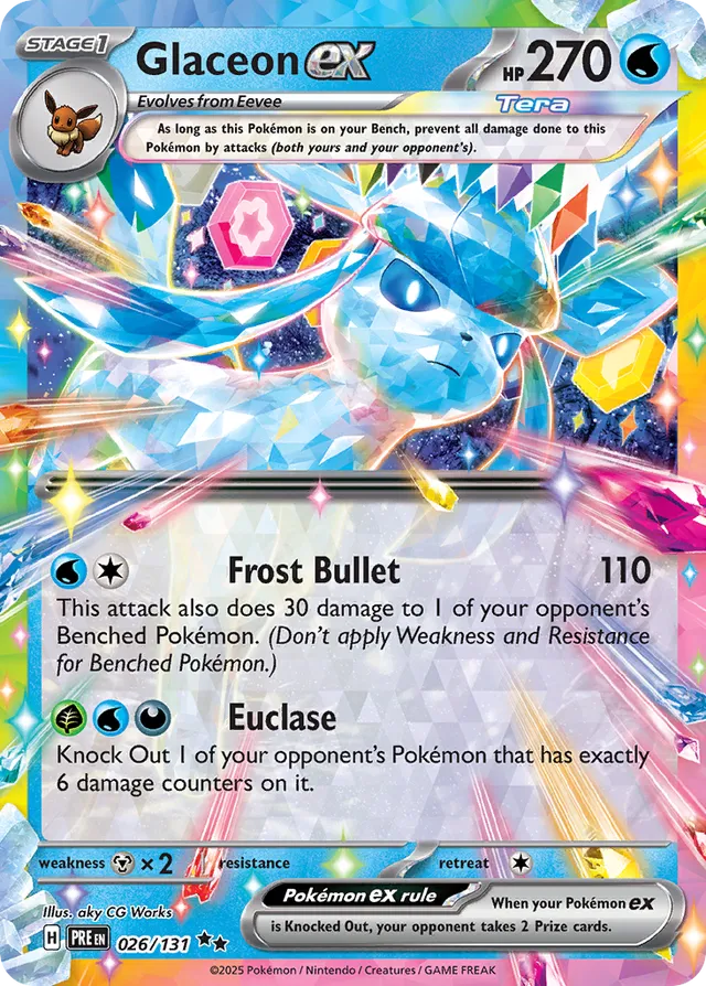 Glaceonex Prismatic Evolutions 026/131 Double Rare