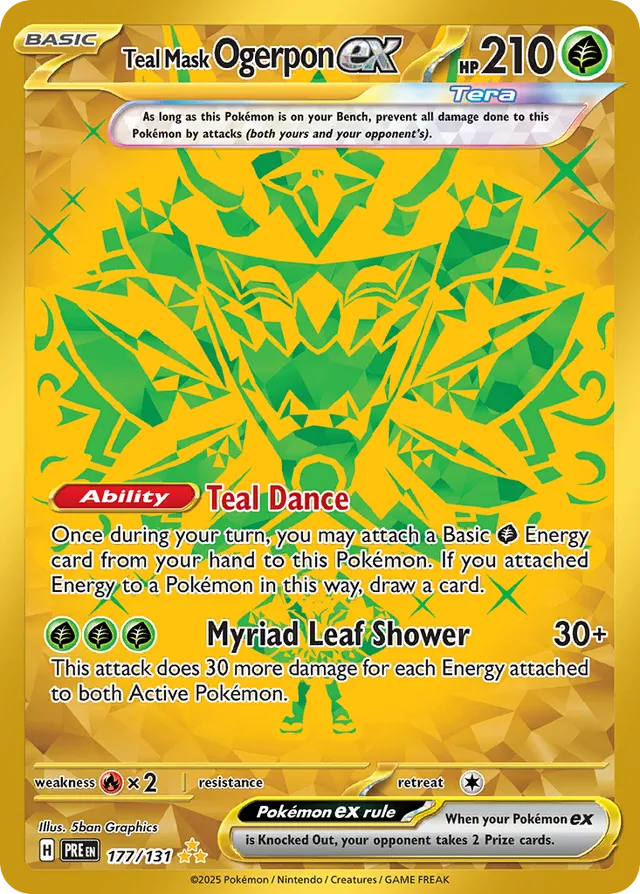 Teal Mask Ogerponex Prismatic Evolutions 177/131 Hyper Rare