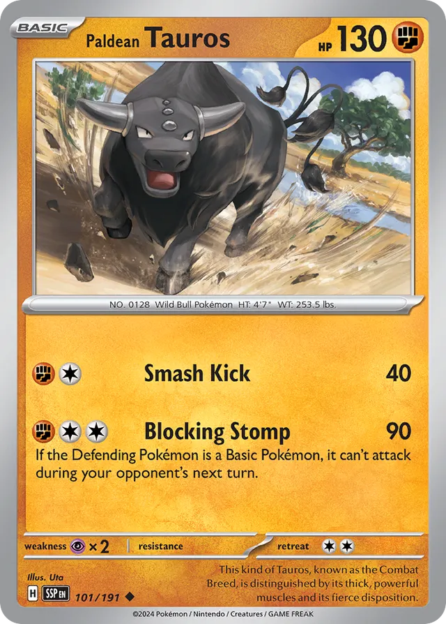 101/191 Paldean Tauros SSP Uncommon