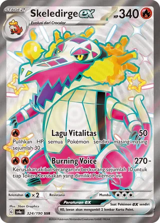 Skeledirge ex (Shiny Treasure ex 324/190)