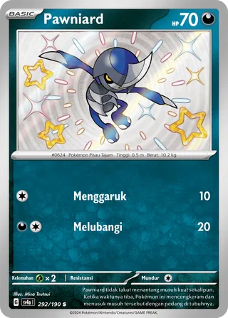 Pawniard (Shiny Treasure ex 292/190)