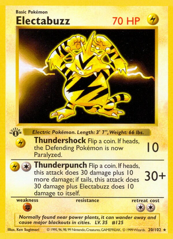 Electabuzz Base 20/102 Rare