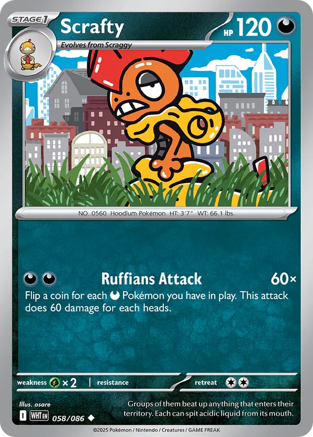 058/086 Scrafty WHT Uncommon