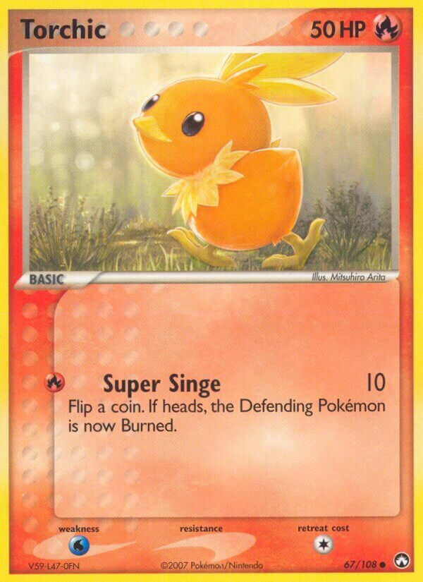 Torchic 67/108 3 EX POWER KEEPERS COMMON PTCG