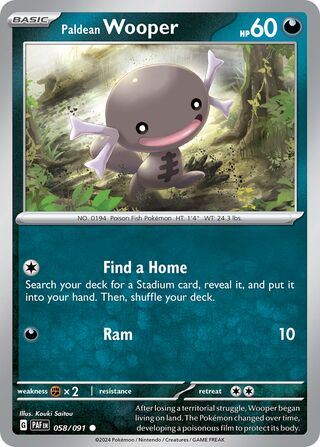 Paldean Wooper (Paldean Fates 058/091)