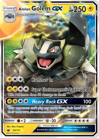 Alolan Golem-GX (Crimson Invasion 34/111)