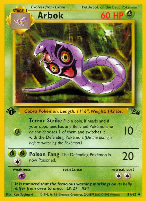 Arbok Fossil 31/62 Uncommon