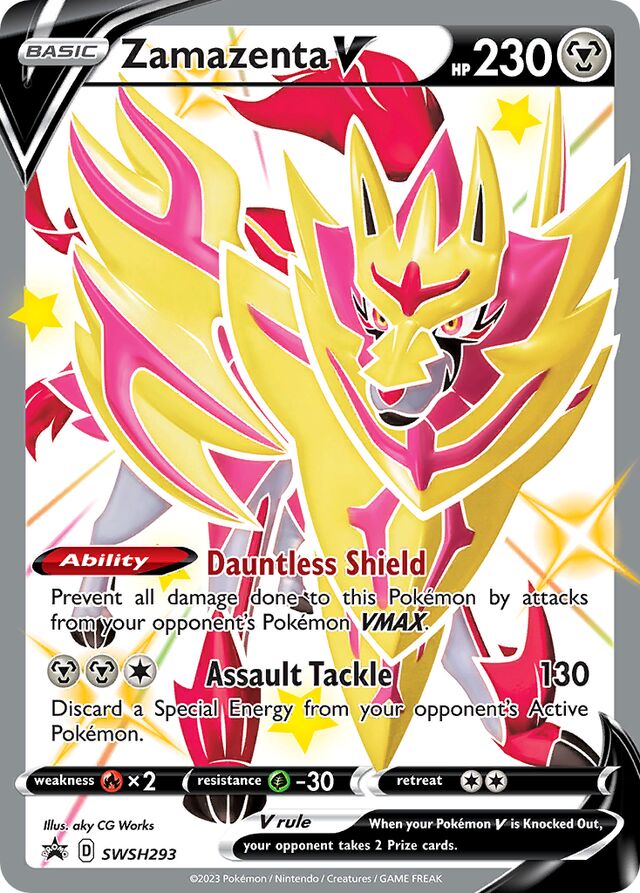 ZAMAZENTA V SWSH293 (Shiny) Black Star Promos Pokémon Card $4.00 - PicClick  AU