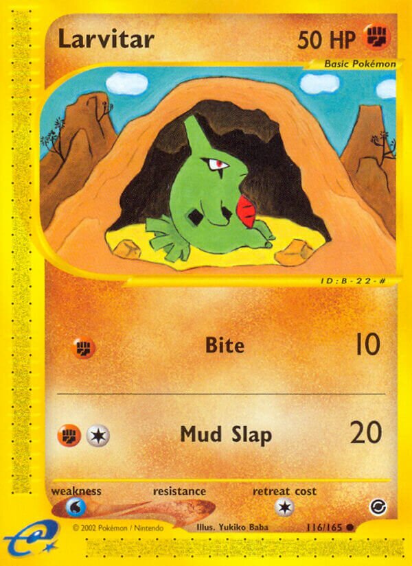 116/165 Larvitar EX Common